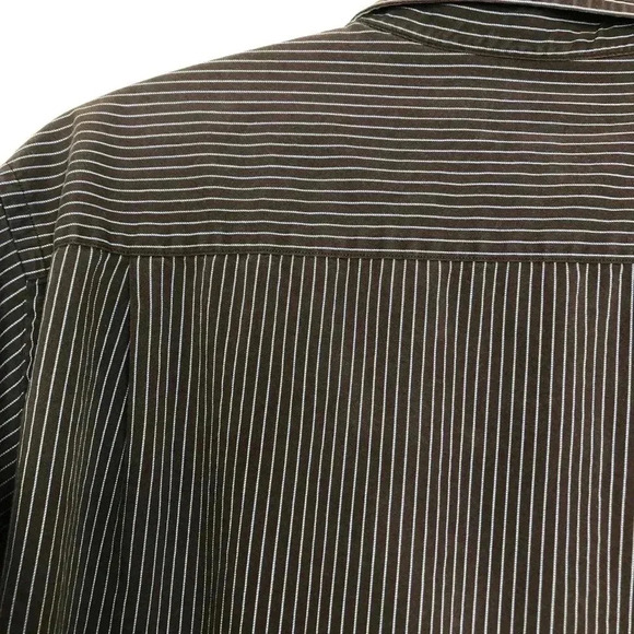 Banana Republic Factory Striped Dress  Shirt Large - Picture 11 of 16
